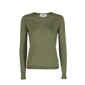 Dee Ocleppo Cashmere Crew Neck Pullover Sweater Women Green Sweaters